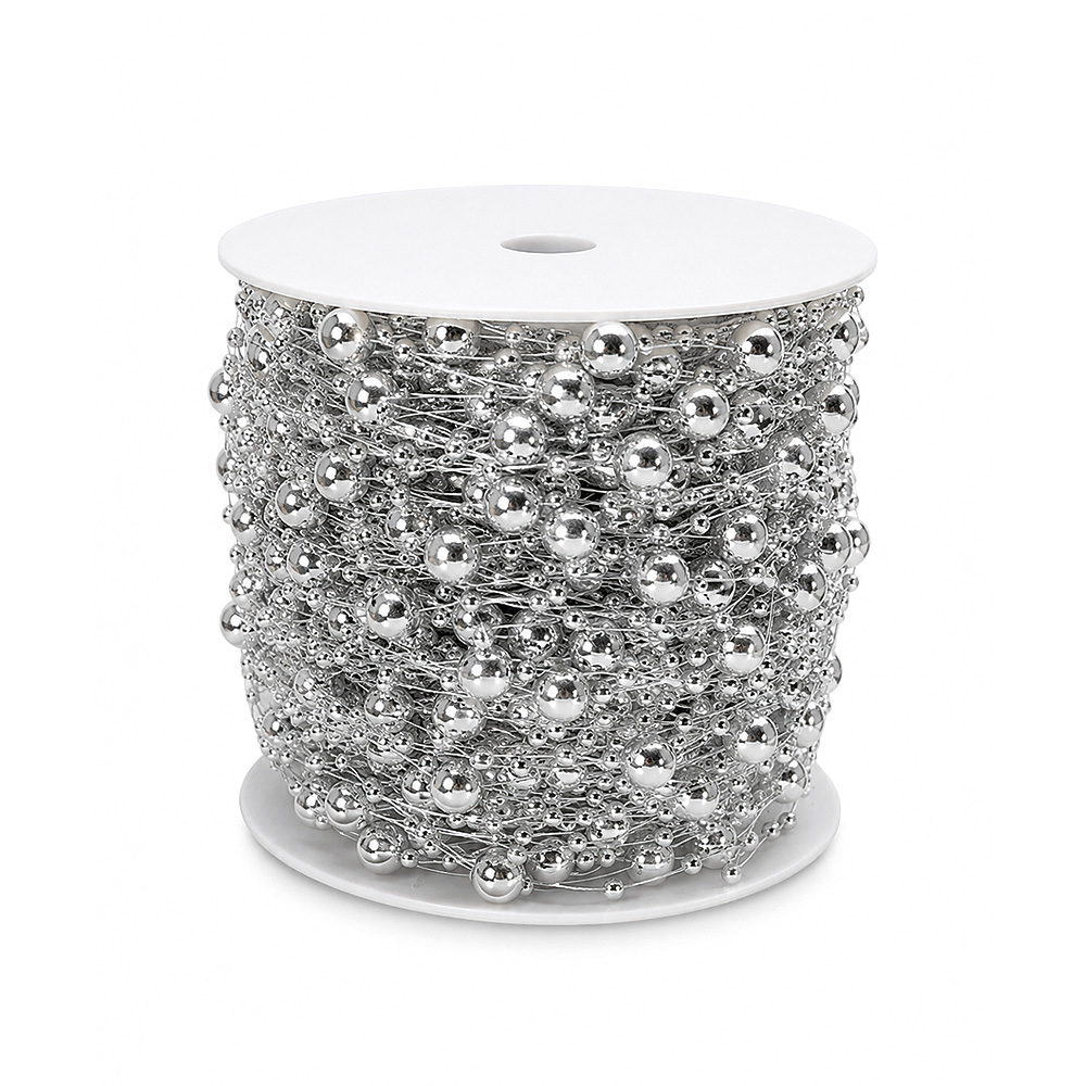 Perla Continua 8+3 mm Plateada RLx60mts
