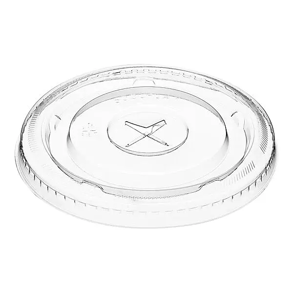 Clear PET LID W/STRAW SLOT (1000pc)