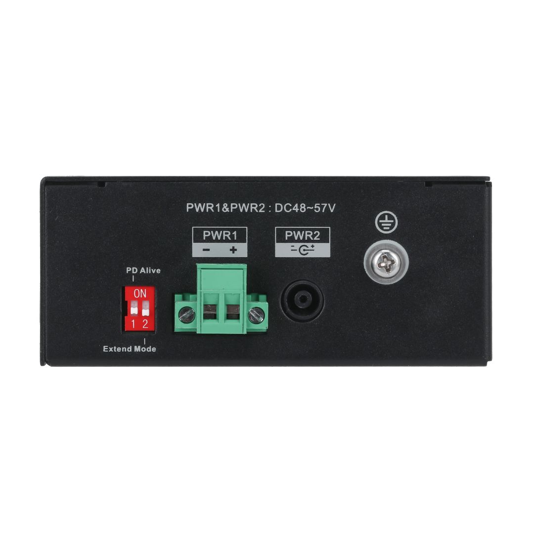 Dahua 10-Port 8 PoE Unmanaged Switch 90W, Hardened, DIN Mount
