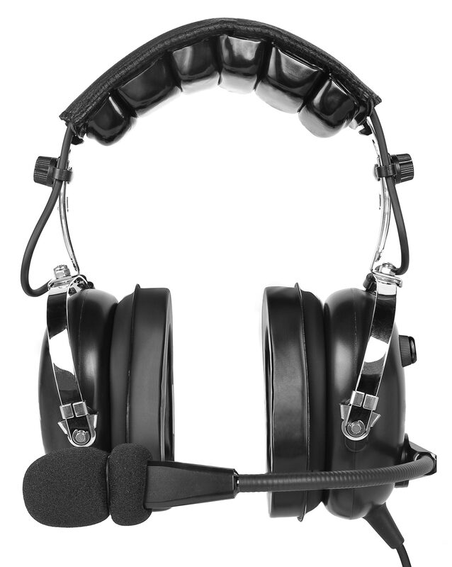 POOLEYS Aviation Headset - Dual Plug - Passive + FREE Headset Bag + FREE Accessories