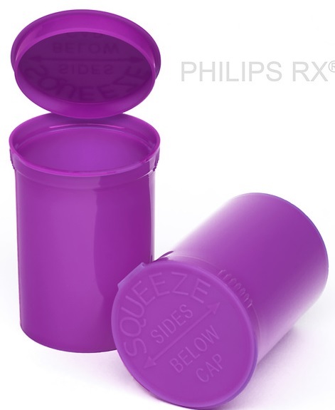 Philips Rx Pop Top Bottle - Translucent Grape- 30 dram - 150 Units
