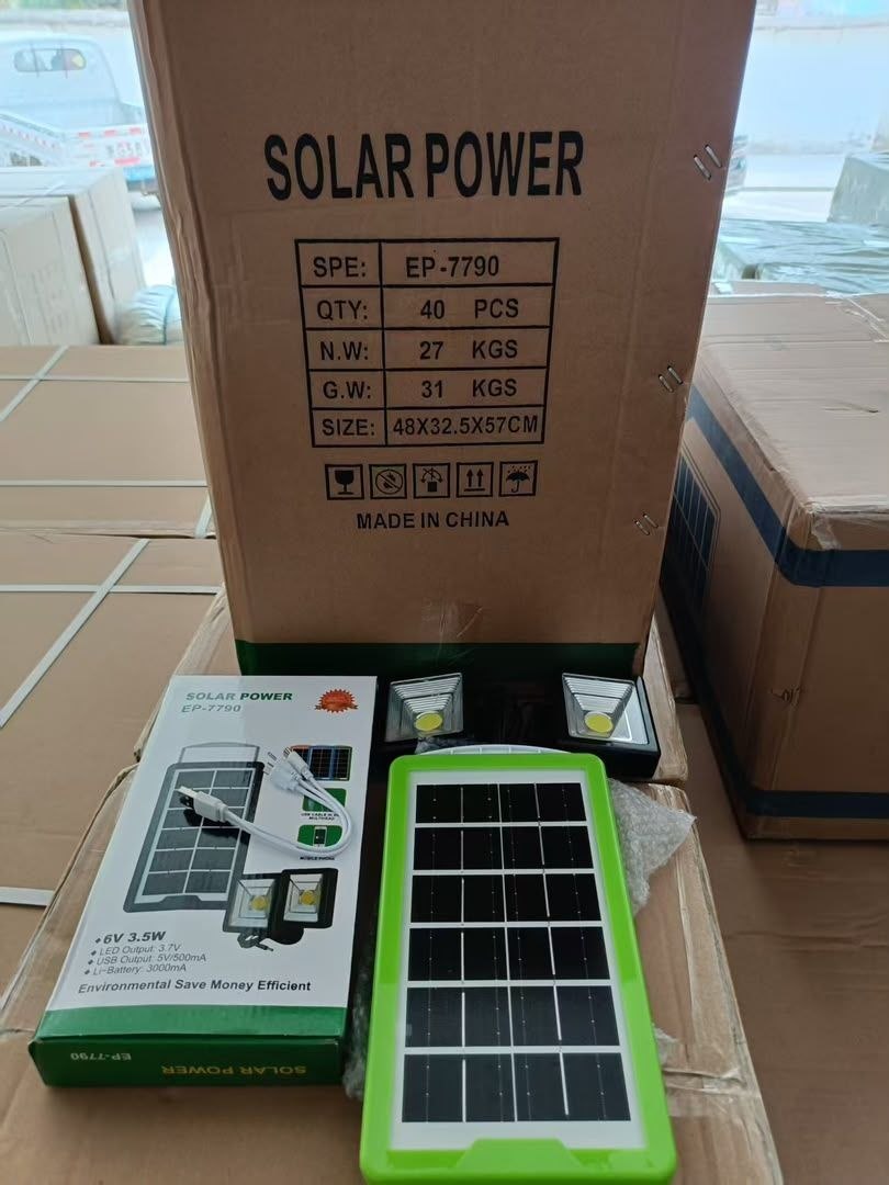 PHONE CHARGING SOLAR POWER SET WITH 2 LED LIGHTS