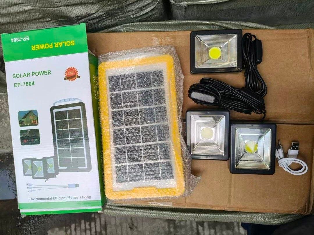 PHONE CHARGING SOLAR POWER SET WITH 3 LED LIGHTS