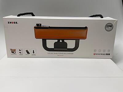 ZHUSE 120W Car Seat Seam Storage Box with Fast Charging & Organizer