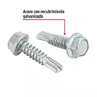 Bolsa con 100 pijas 1' cabeza hexagonal, punta de broca - PIBR-1 / 44401