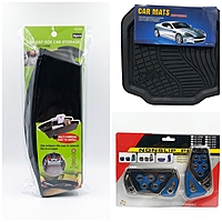4-in-1 Car Interior Upgrade Kit,  Anti-Slip Floor Mat, Seat Gap Organiser Box, Non-Slip Pedal Cover