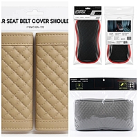 Premium 3-in-1 Car Comfort Set, Memory Foam Neck Pillow, Armrest Cushion and Seatbelt Covers