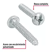 Bolsa con 200 pijas #8 x 1' para lámina - PILA-8X1 / 44415