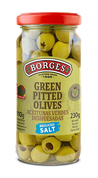 Borges green pitted olives