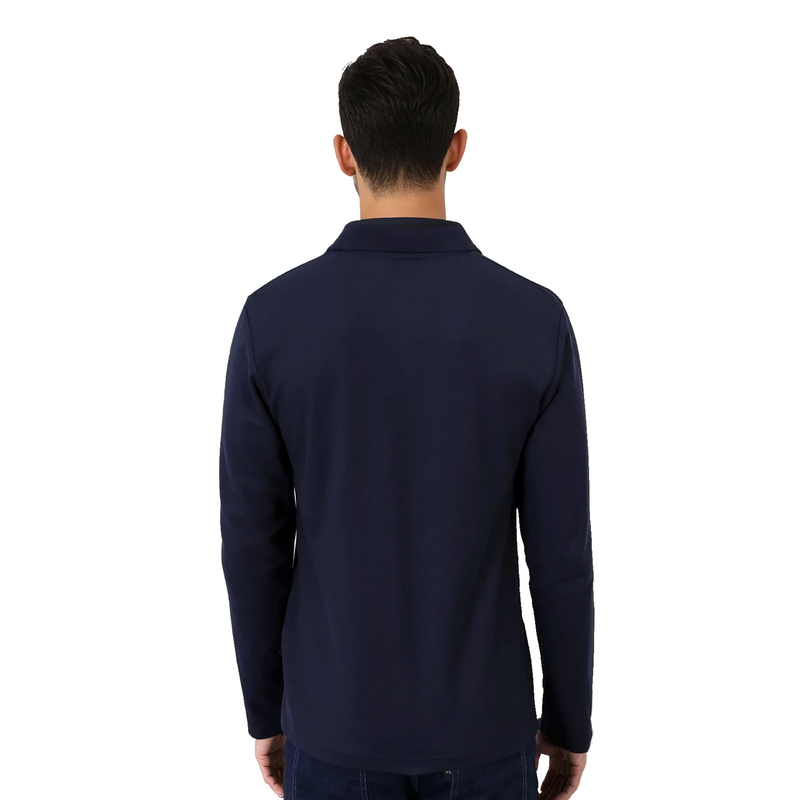 Long Sleeve Pique Knit Polo