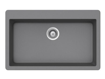 Large Single Bowl Granite Composite - Light Grey Large Single Bowl Granite Composite - Light Grey