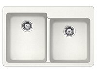 Double Offset Bowl Granite Composite - White