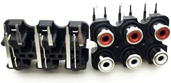 PCB Mount 6 Position Stereo Audio Video Jack RCA Female Connector PCB Mount 6 Position Stereo Audio Video Jack RCA Female Connector