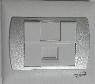 ProLink 1-PORT BRITISH FACEPLATE W/SHUTTER & STATION-1 ID ( 86*86) - White