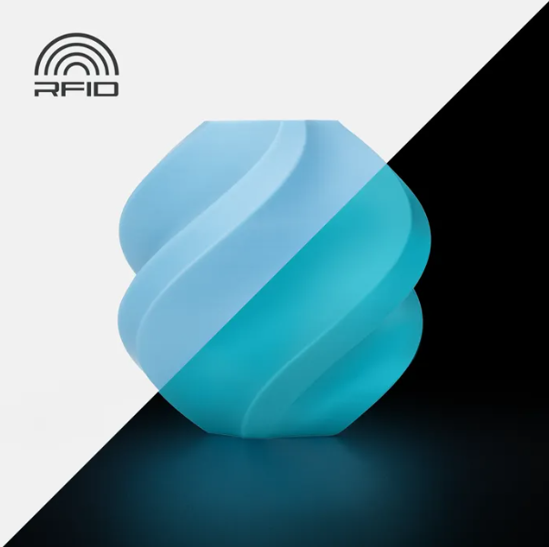 Bambu PLA Glow - Glow Blue+Reusable Spool Bambu PLA Glow - Glow Blue+Reusable Spool