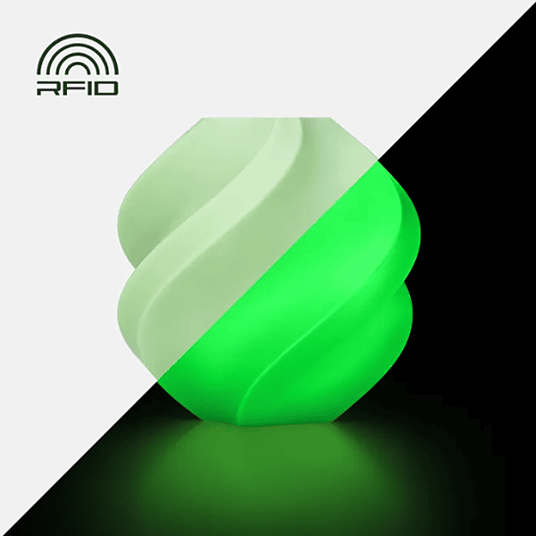 Bambu PLA Glow - Glow Green+Reusable Spool
