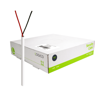 Security Cable 22/2 CCA Solid 500Ft White