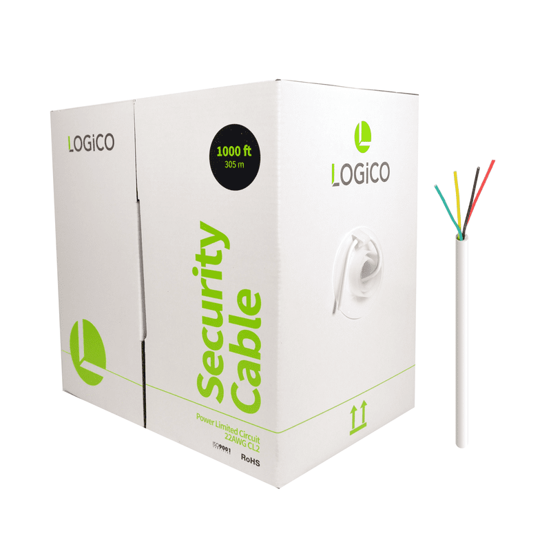 Security Cable 22/4 CCA Stranded 1000Ft White
