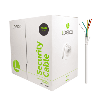 Security Cable 22/4 Shielded CCA Stranded 500Ft White