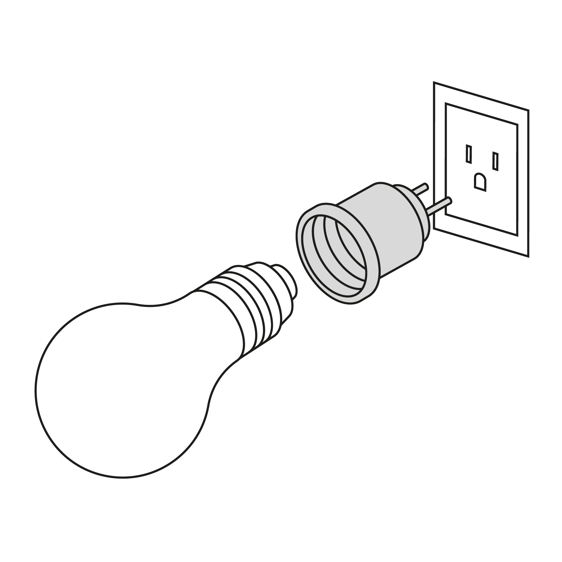 Portalámpara de baquelita, con adaptador, marfil, Volteck - POBA-20 / 46525