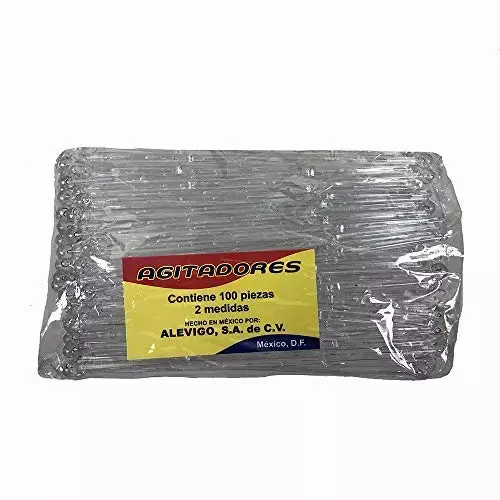 POC AGITADOR TRANSPARENTE PAQ. C/100 PZS.