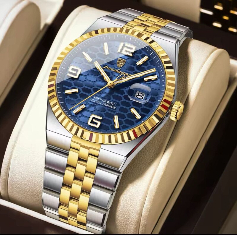 POEDAGAR QUARTZ MOVEMENT WRISTWATCH BLUE LAY
