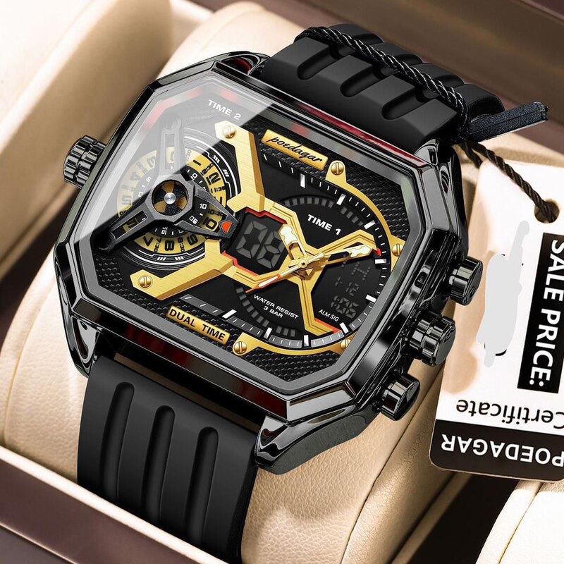 POEDAGAR RUBBER 2IN1 - DIGITAL AND ANALOG - BLACK