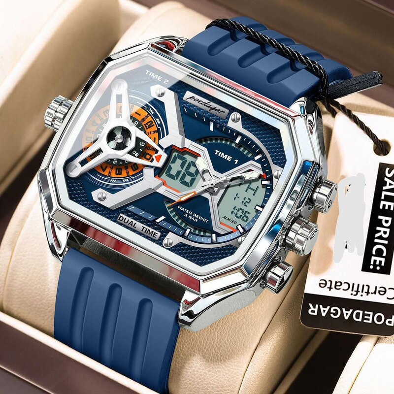 POEDAGAR RUBBER 2IN1 - DIGITAL AND ANALOG - BLUE