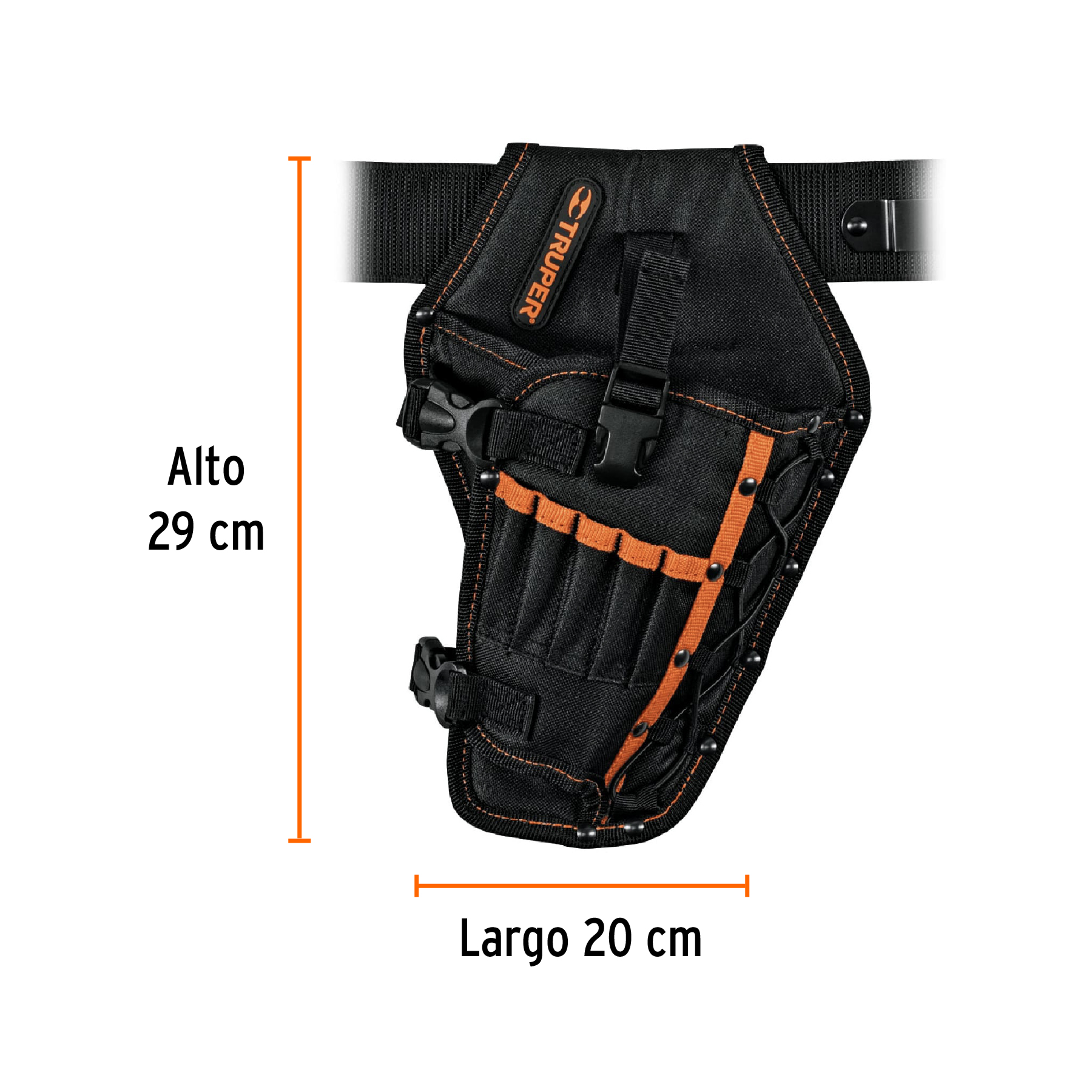 Porta taladro de poliester con cinco compartimentos - POT-5B / 19588