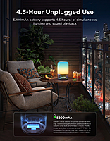 Govee RGBICWW Table Lamp 2 Pro Sound by JBL