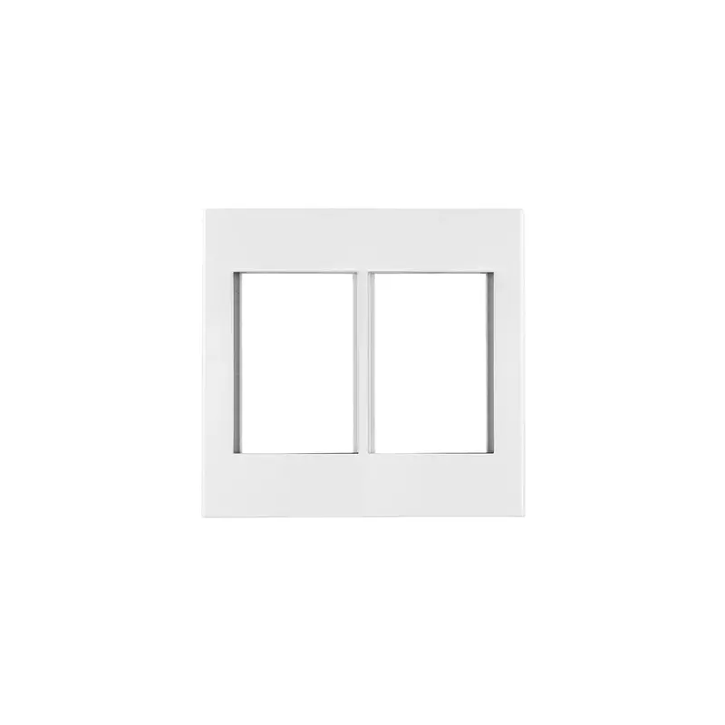 Placa 2 ventanas, 6 módulos, línea Española, color blanco - PP6M-EB / 47065