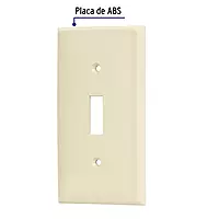 Placa de ABS para interruptor vertical, Standard, marfil - PPAP-S / 46415
