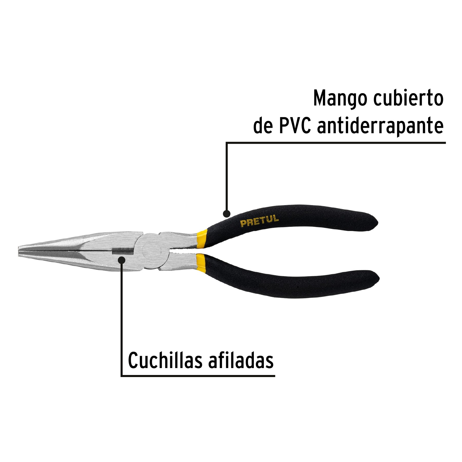 Pinza de punta y corte 8', Pretul - PPC-8P / 22627