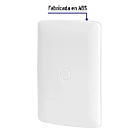 Placa de ABS, ciega, línea Italiana, color blanco - PPC-IB / 46141