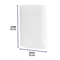Placa de ABS, ciega, línea Italiana, color blanco - PPC-IB / 46141