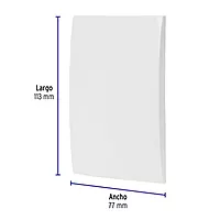 Placa de ABS ciega, línea Oslo, color blanco - PPCI-OB / 48306