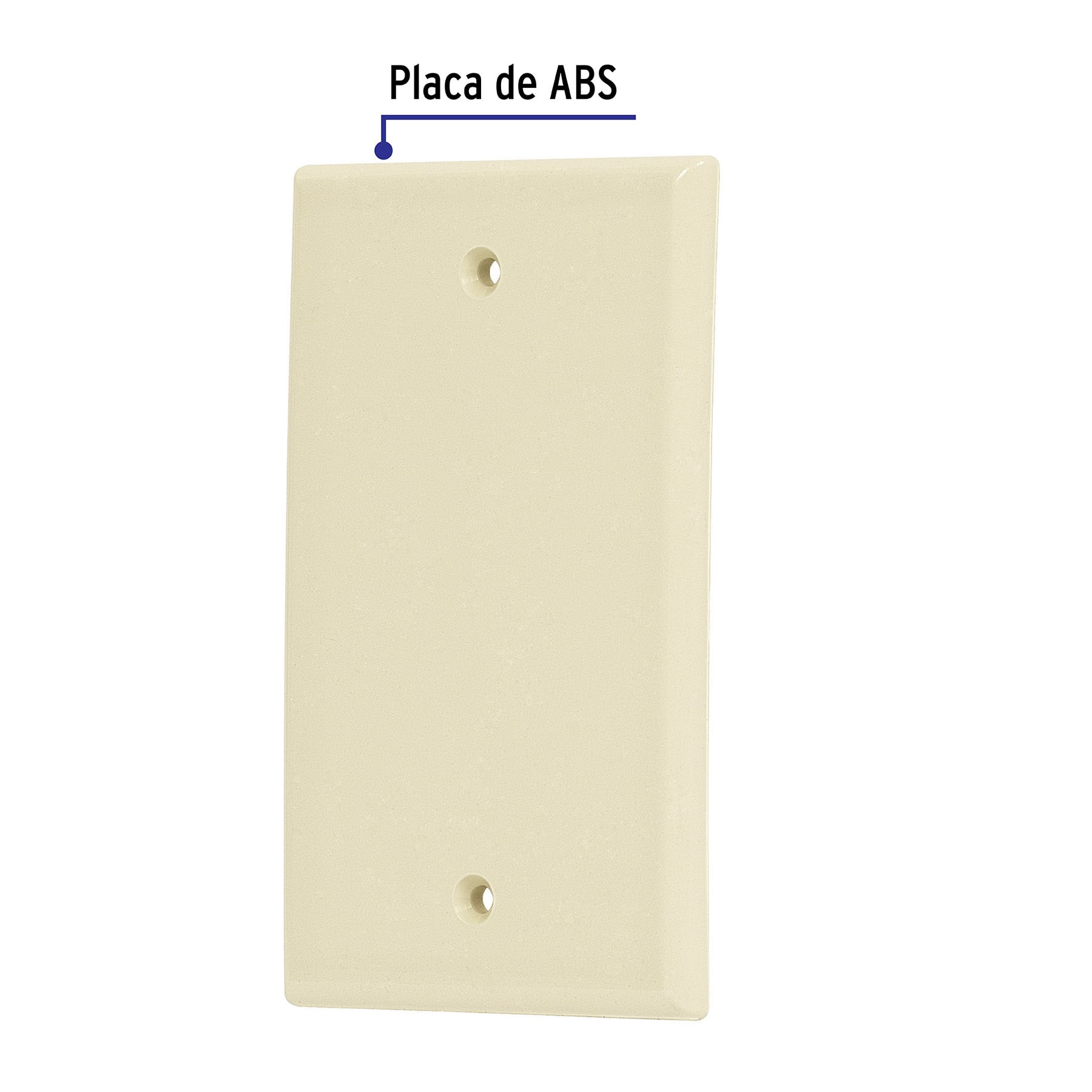 Placa de ABS ciega, Standard, marfil - PPCI-S / 46400