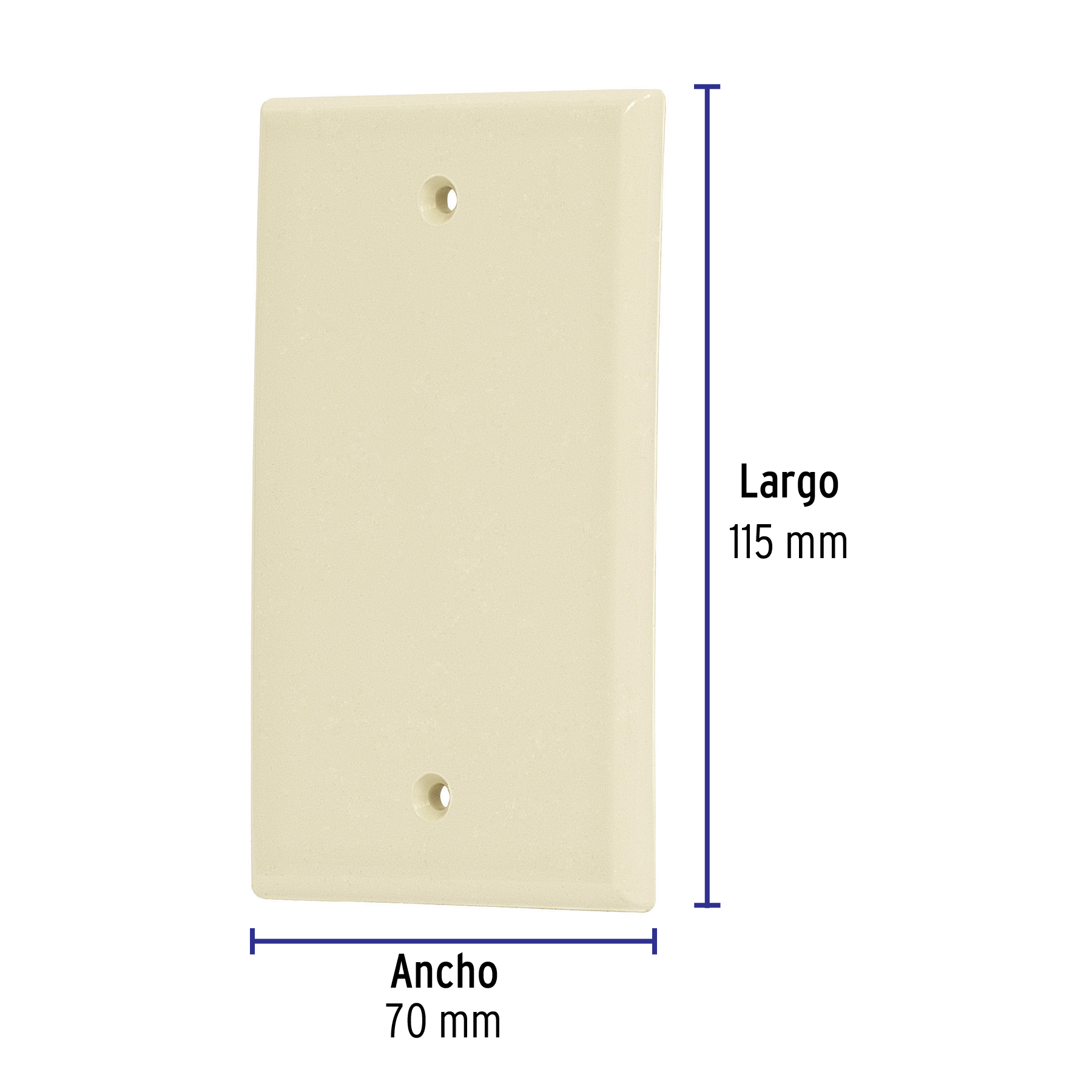 Placa de ABS ciega, Standard, marfil - PPCI-S / 46400