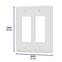 Placa 2 ventanas, de policarbonato, línea Classic - PPDO-CL / 46419