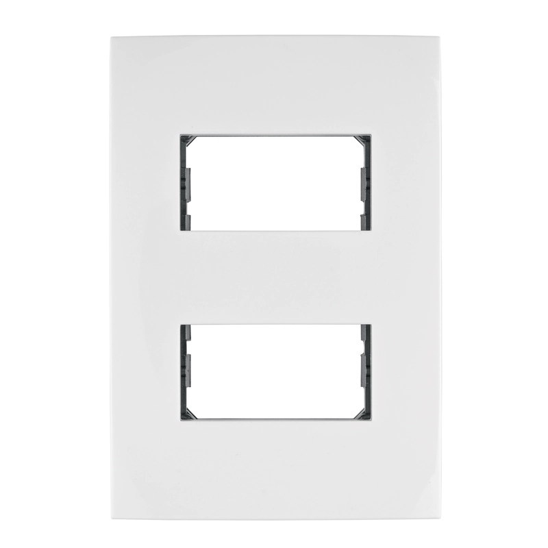 Placa 2 módulos de ABS, línea Oslo, color blanco - PPDO-OB / 48304