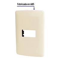 Placa 1 módulo de ABS, línea Italiana, color marfil - PPSE-I / 48088