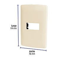 Placa 1 módulo de ABS, línea Italiana, color marfil - PPSE-I / 48088