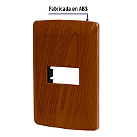 Placa 1 módulo de ABS, línea Italiana, acabado madera - PPSE-IM / 46392