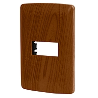 Placa 1 módulo de ABS, línea Italiana, acabado madera - PPSE-IM / 46392