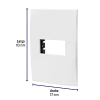 Placa 1 módulo de ABS, línea Oslo, color blanco - PPSE-OB / 48303