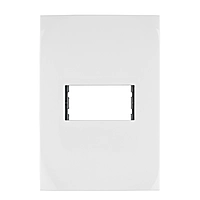 Placa 1 módulo de ABS, línea Oslo, color blanco - PPSE-OB / 48303