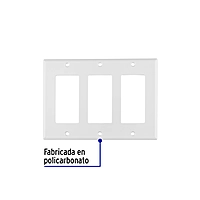 Placa 3 ventanas, de policarbonato, línea Classic - PPTR-CL / 46420