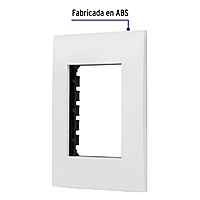 Placa 3 módulos de ABS, línea Oslo, color blanco - PPTR-OB / 48305