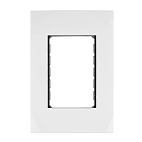 Placa 3 módulos de ABS, línea Oslo, color blanco - PPTR-OB / 48305