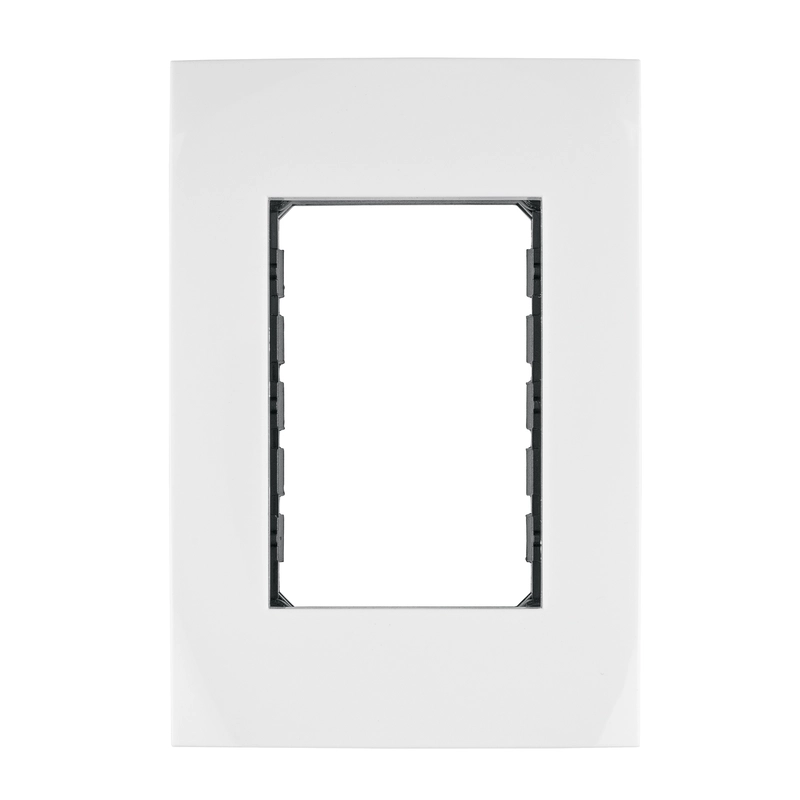 Placa 3 módulos de ABS, línea Oslo, color blanco - PPTR-OB / 48305